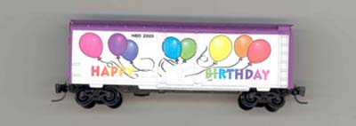 Purple Happy Birthday Boxcar